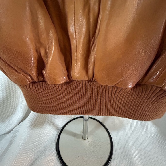 Grant men’s genuine, leather jacket, tan color - Picture 8 of 15